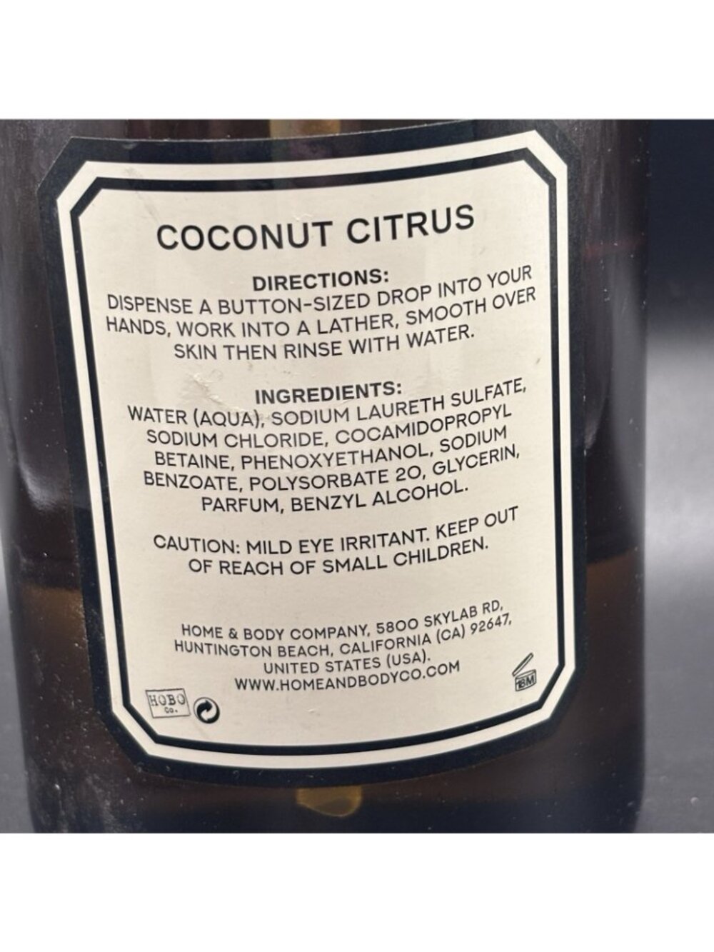 Apothecary 101 Collections Hand Wash Coconut Citrus 20 fl oz Dark Glass Bottle - Picture 12 of 16